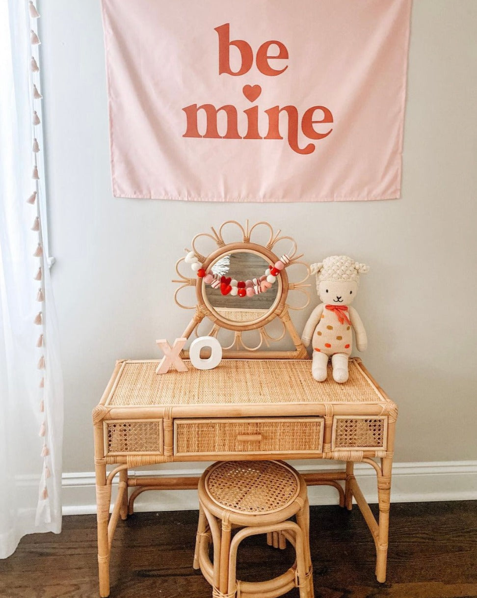 Kai Rattan Kids Vanity & Stool - Ellie & Becks Co.