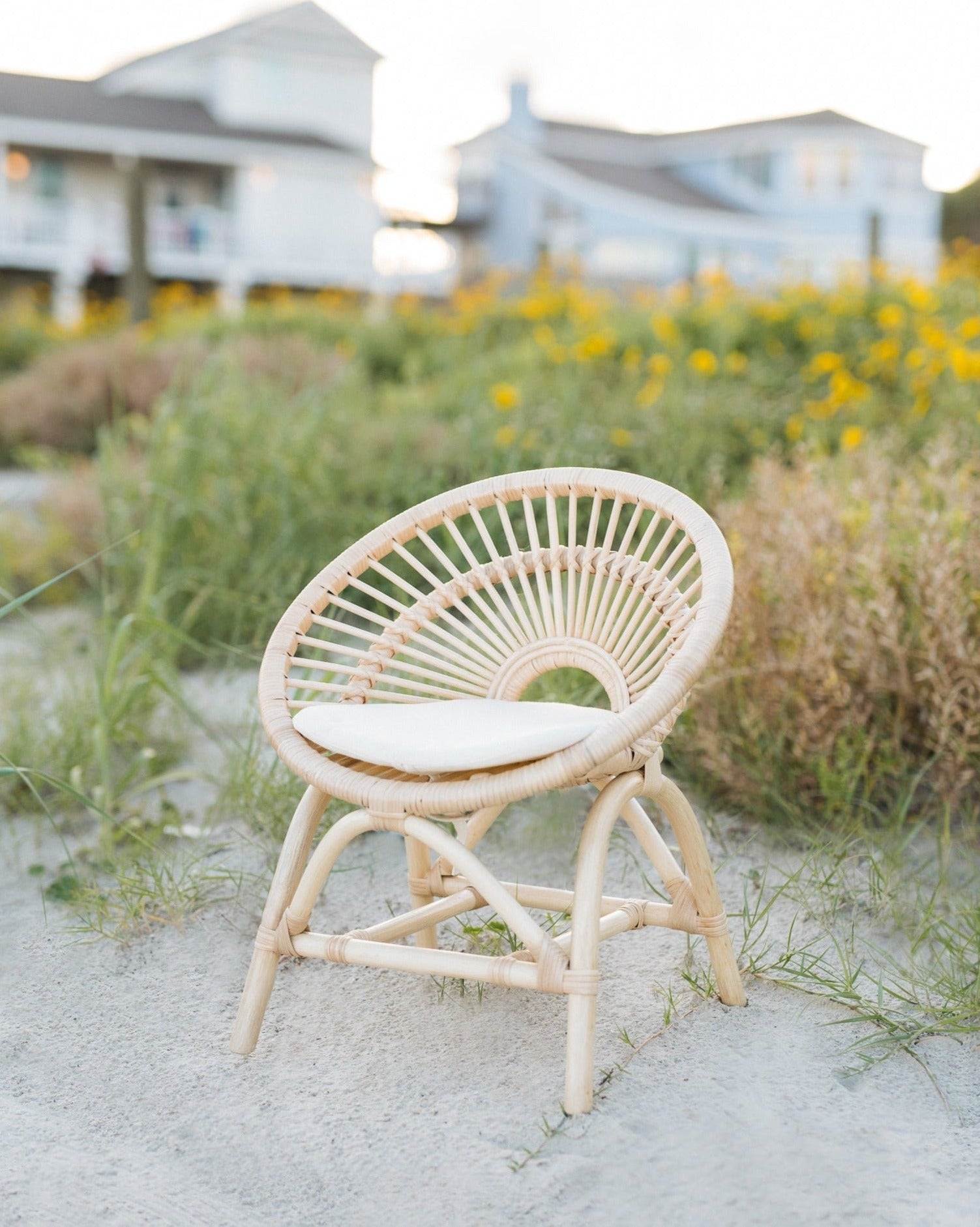 Rainbow Rattan Kids Chair - Ellie & Becks