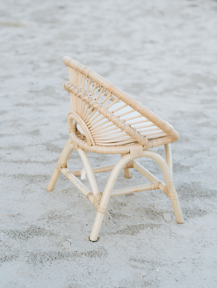 Rainbow Rattan Kids Chair - Ellie & Becks