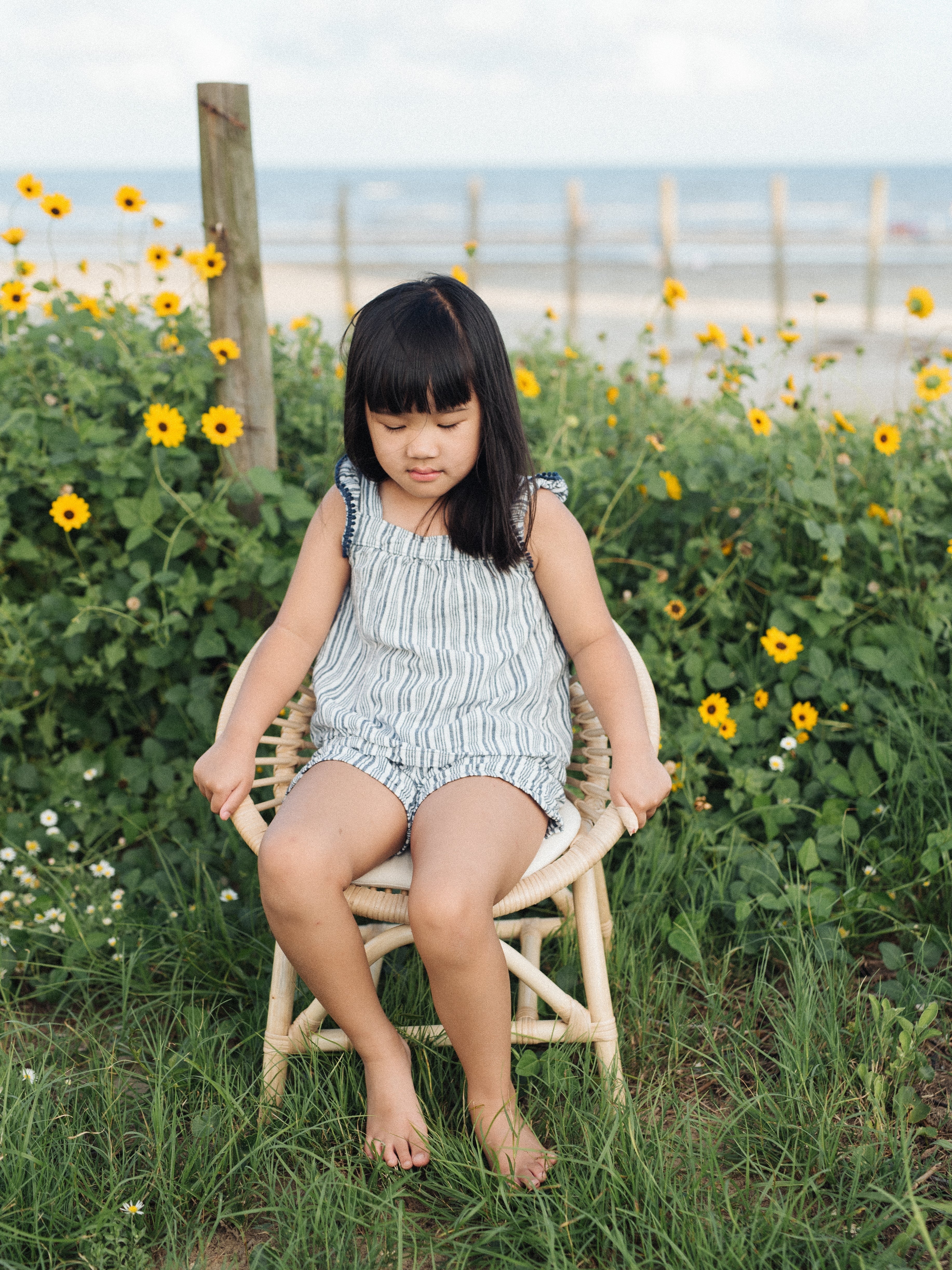 Rainbow Rattan Kids Chair - Ellie & Becks
