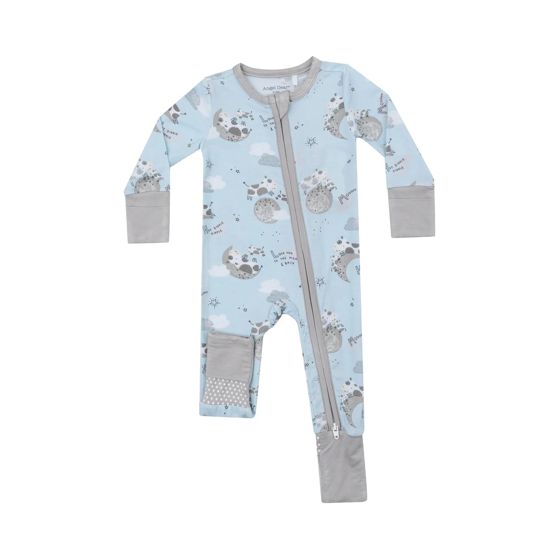 I Love You to the Moon Zipper Romper Pajama