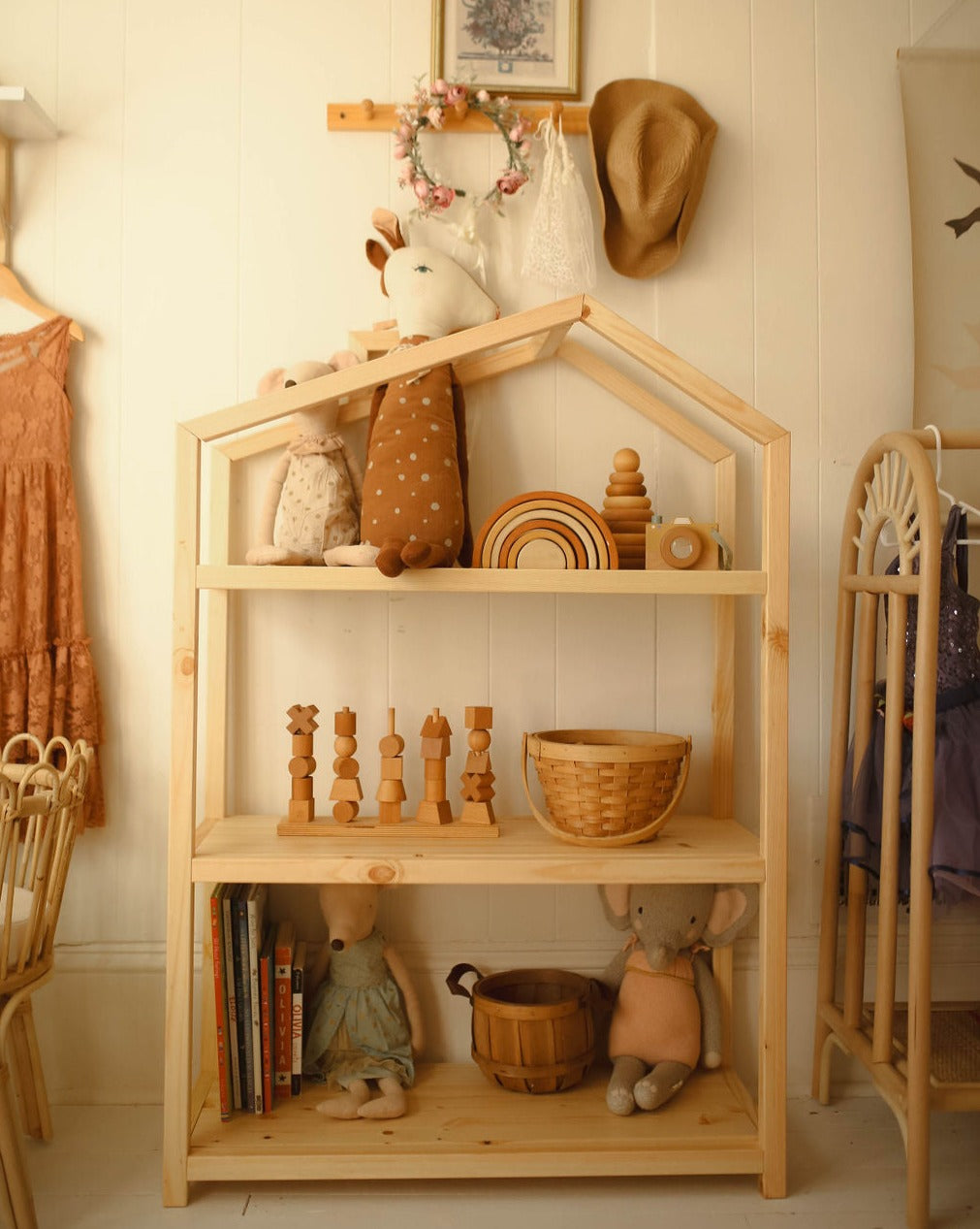 Aidan Wooden House Shelf
