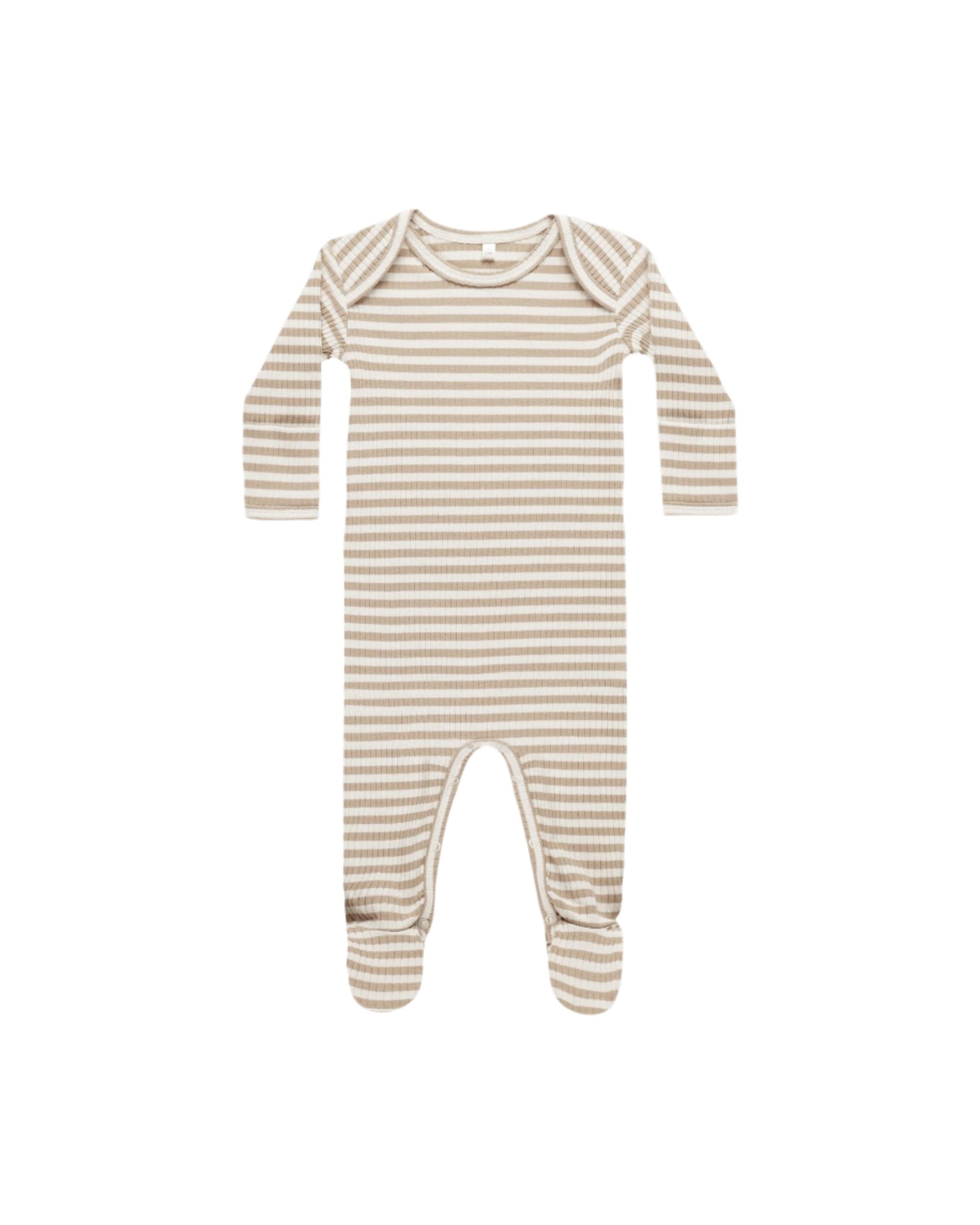 Striped Ribbed Footie