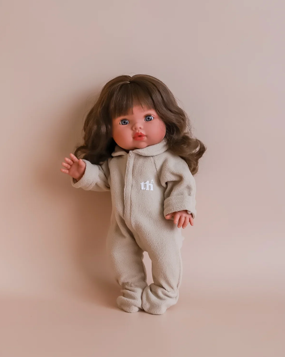 Tiny Harlow - Taupe Footed Pajamas