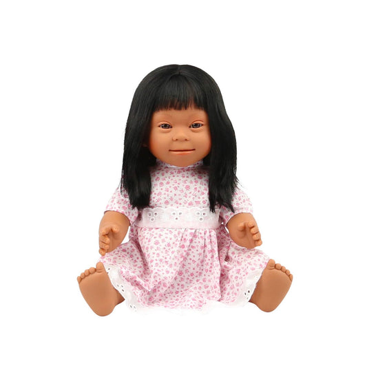 15" Indian Girl Doll w/ Down Syndrome - Ellie & Becks Co.