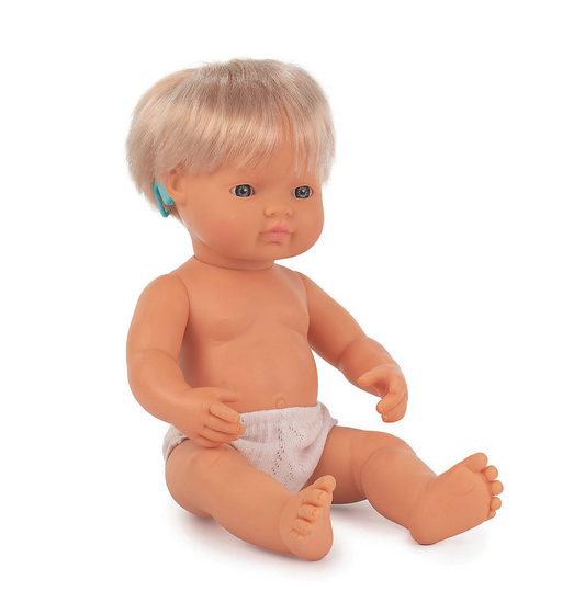 Miniland Caucasian Girl Doll with Hearing Aid