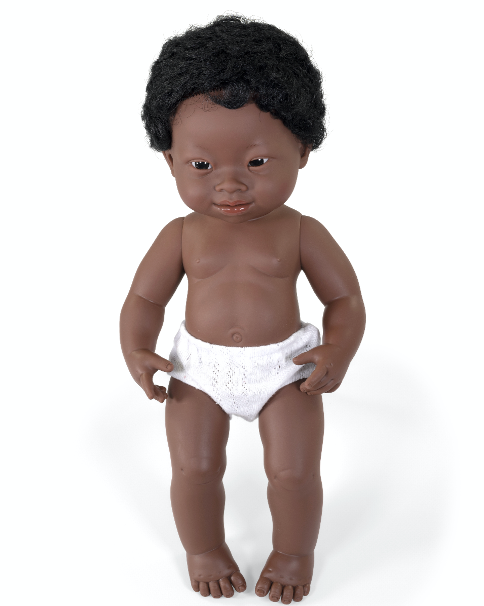 Miniland African American Boy w/Down Syndrome - Ellie & Becks Co.