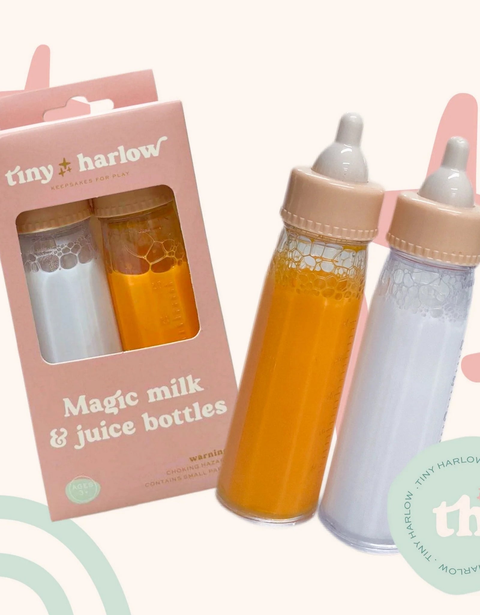 Tiny Harlow Bottled Milk and Juice Set - Ellie &amp; Becks Co.